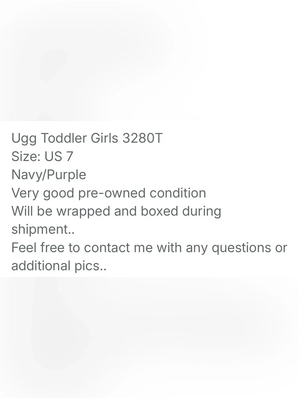 UGG Kids Toddler Bailey Bow Boot Navy Blue & Magenta Girls US. 7